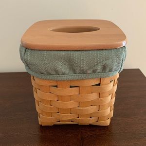 Longaberger tissue box sage green